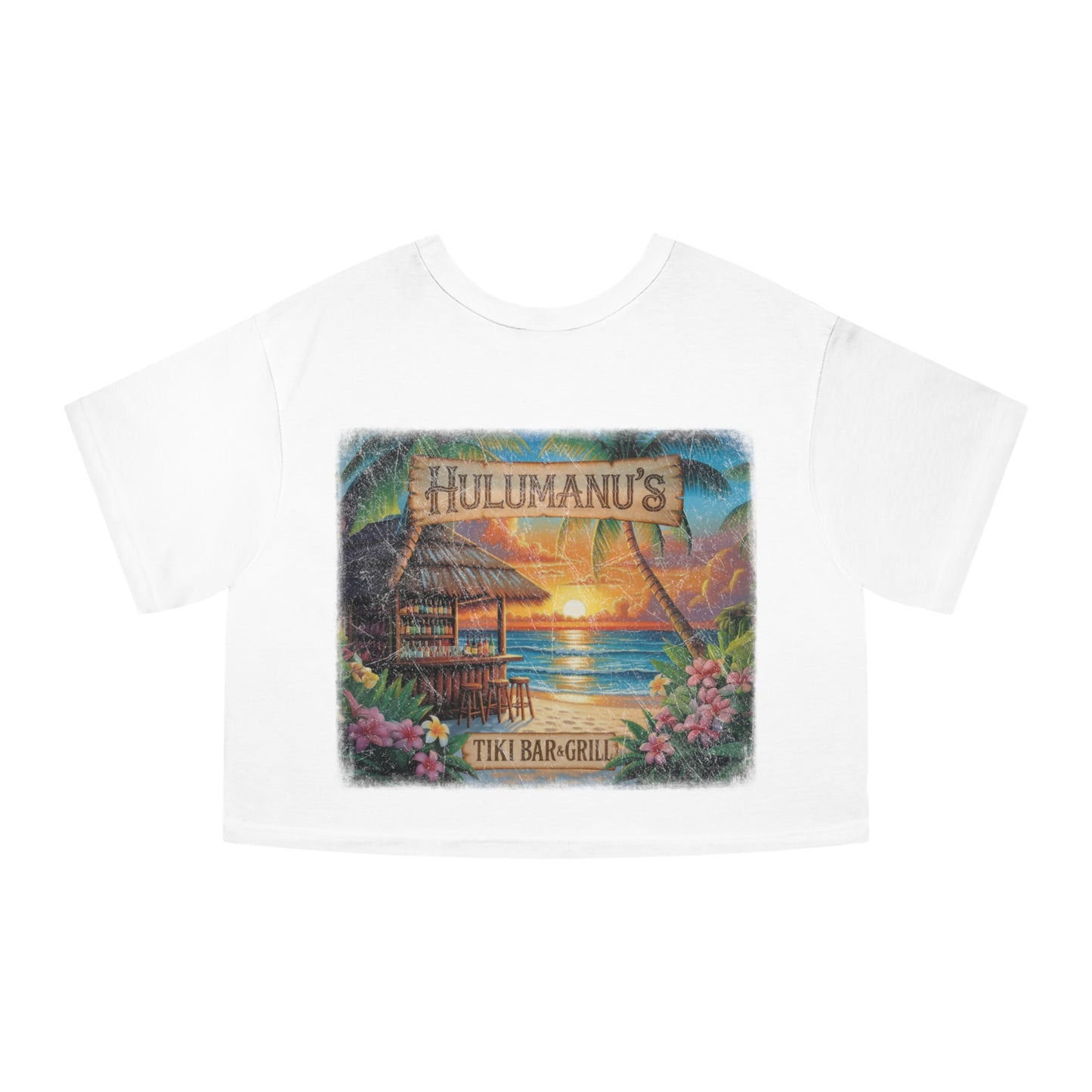 T-Shirt with Tropical Tiki Bar Design, Relaxed Summer Vibe, Perfect for Beach Lovers, Great Gift for Vacations, Casual Wear - Back Print