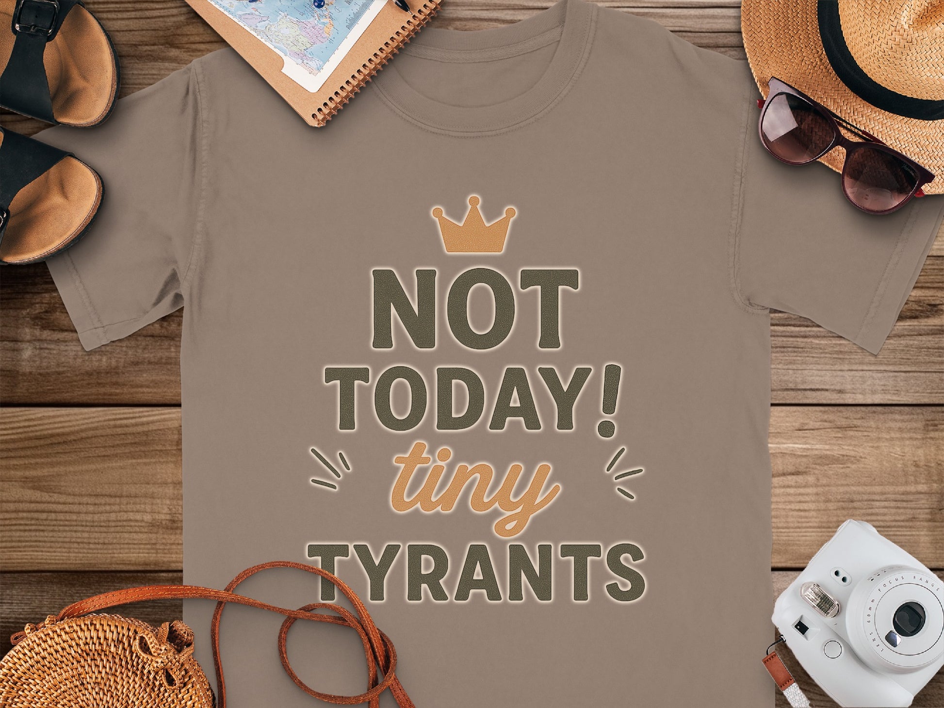 Espresso- Not Today Tiny Tyrants Graphic T-Shirt