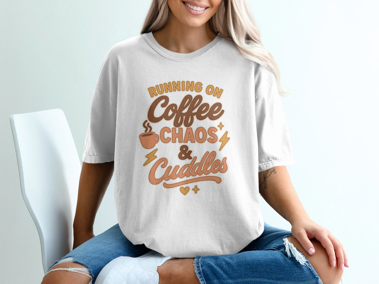 White- Running on Coffee Chaos and Cuddles product