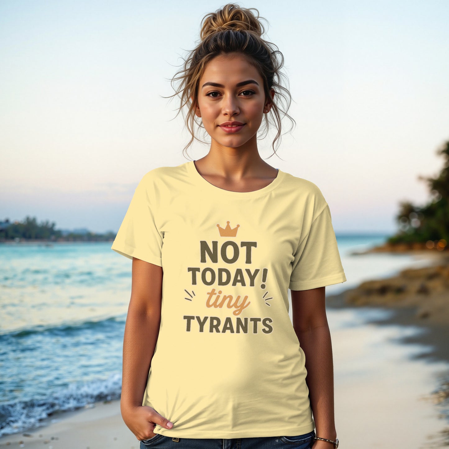 Butter- NOT TODAY tiny TYRANTS Cute Fun Graphic Tee product