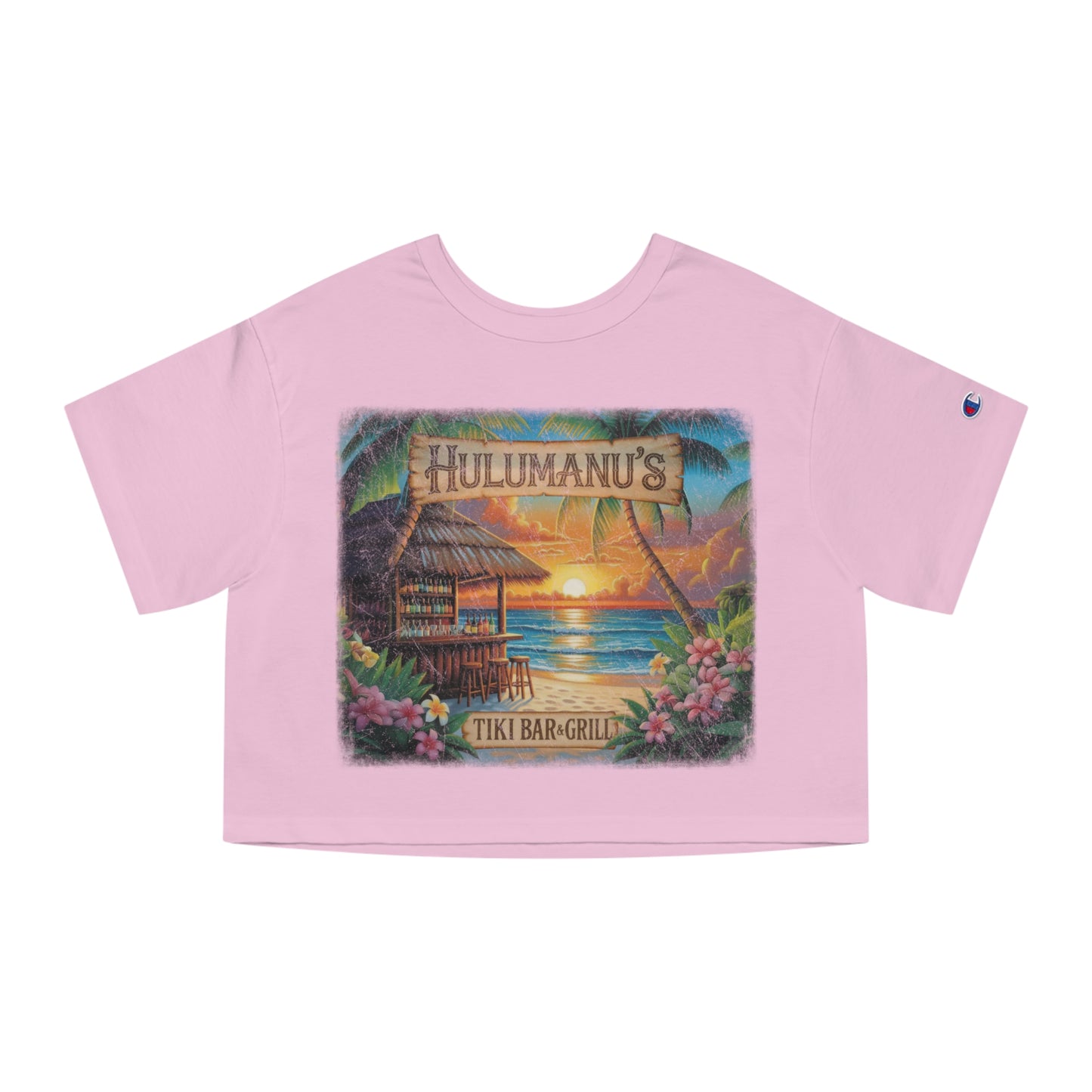 Tropical Vintage Cropped T-Shirt, Casual Summer Tee, Beachwear, Vacation Apparel, Gift for Mom, Tiki Bar Style