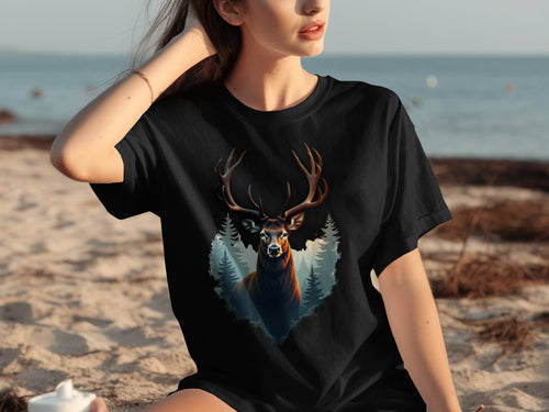 Majestic Deer in the Forest T-Shirt