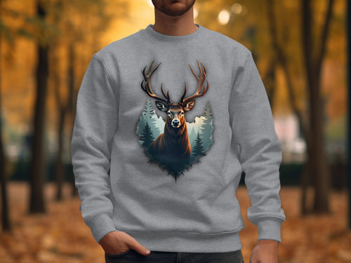 Majestic Deer in the Forest Sweatshirt