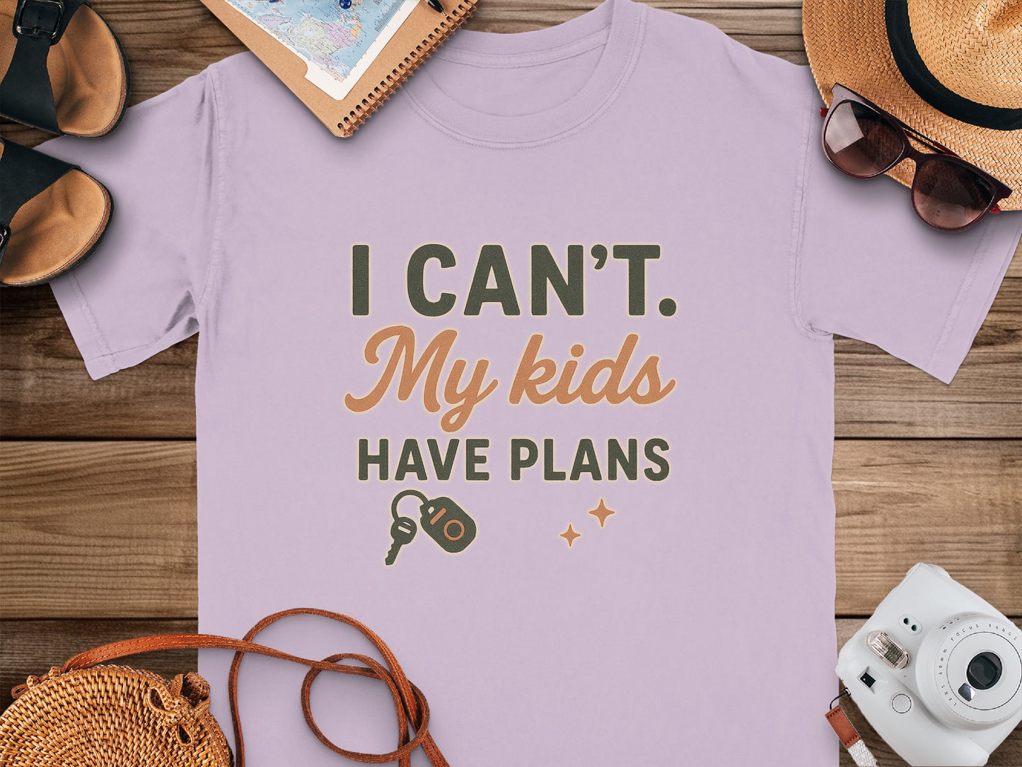 Orchid- I Can't My Kids Have Plans Graphic T-Shirt
