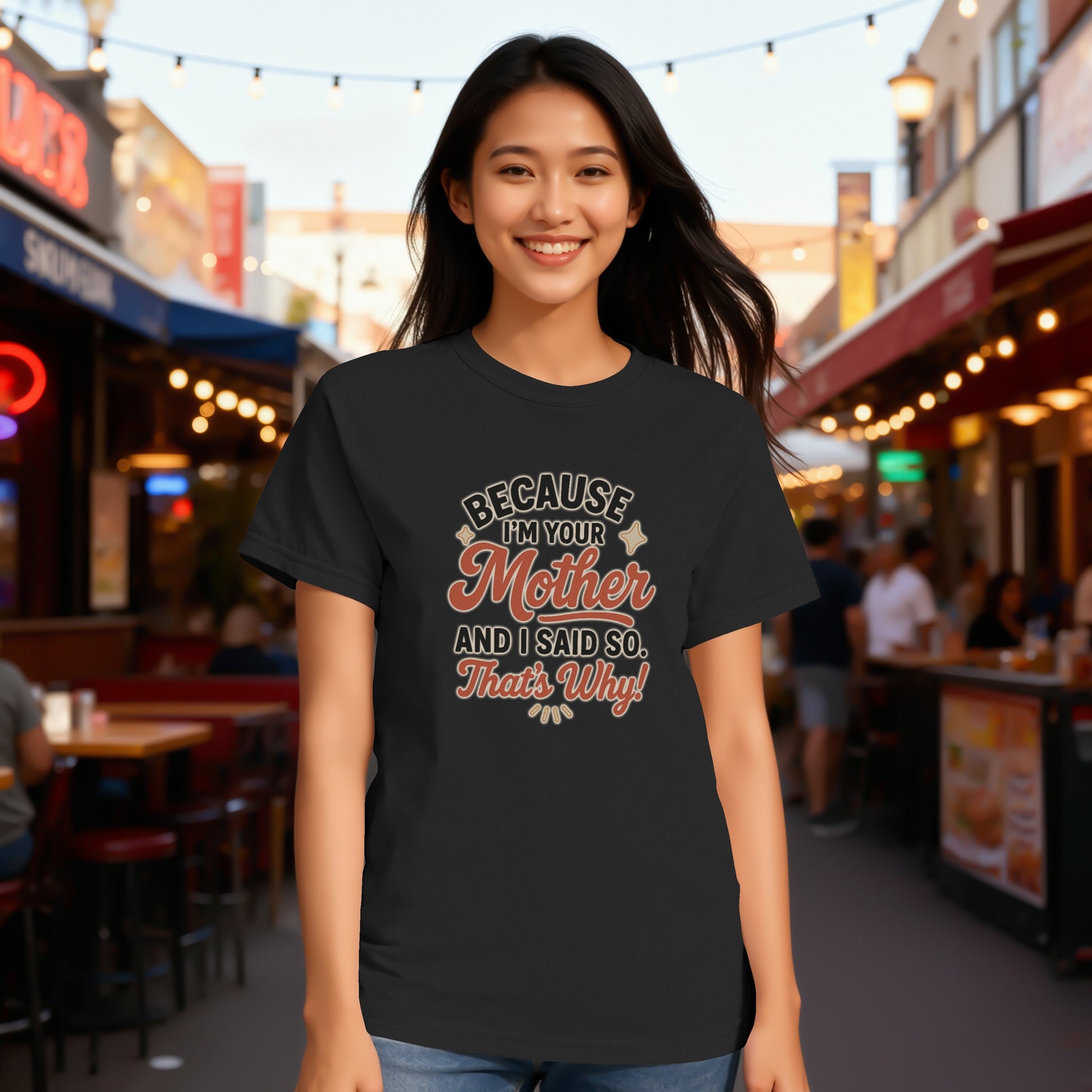 Black- Because I'm Your Mother And I Said So That's Why! Shirt