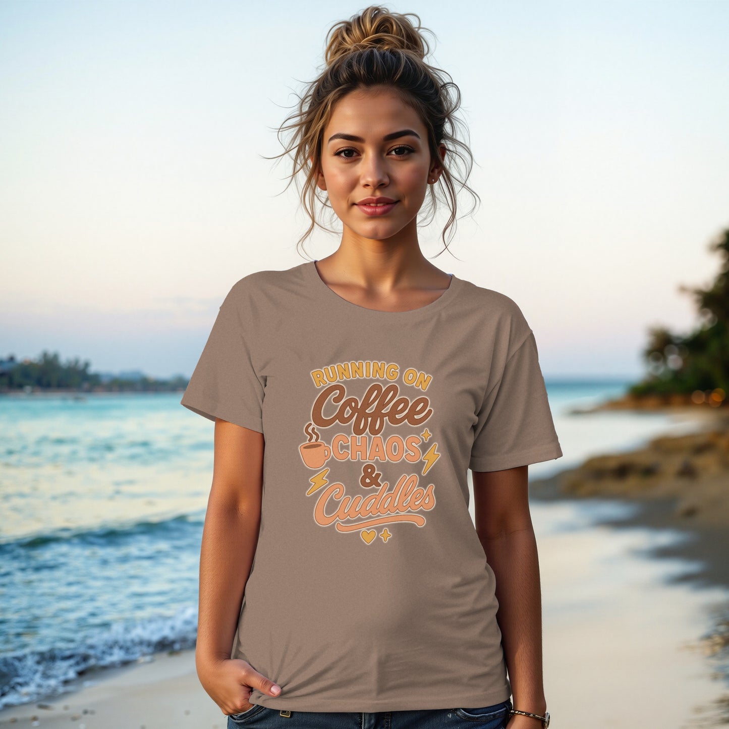 Espresso- Running On Coffee Chaos and Cuddles T-Shirt
