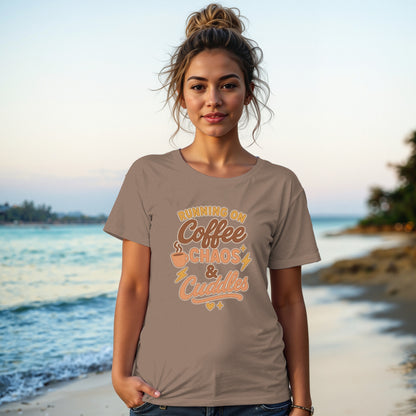 Espresso- Running On Coffee Chaos and Cuddles T-Shirt