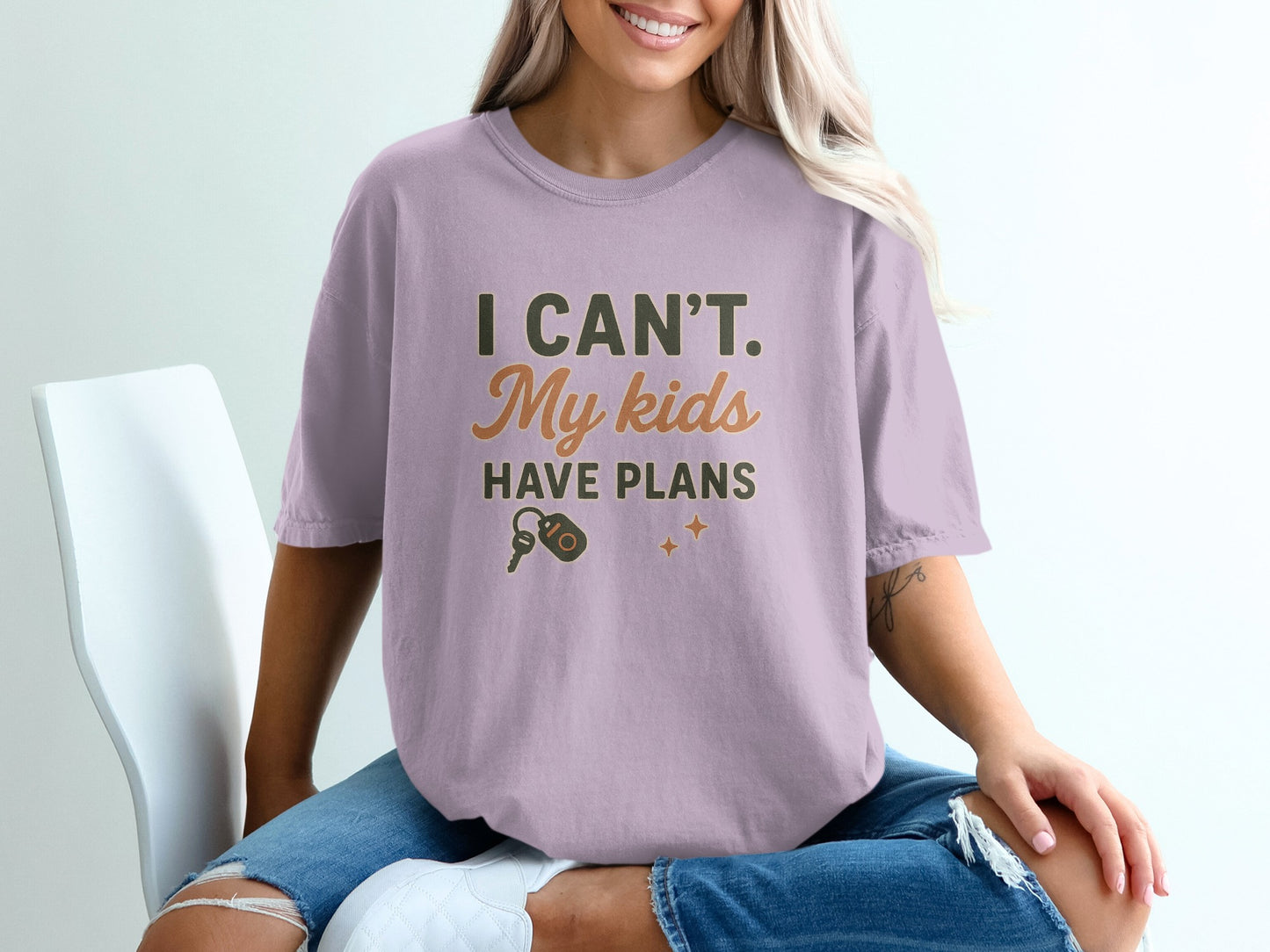 Orchid- I Can't My Kids Have Plans T-shirt