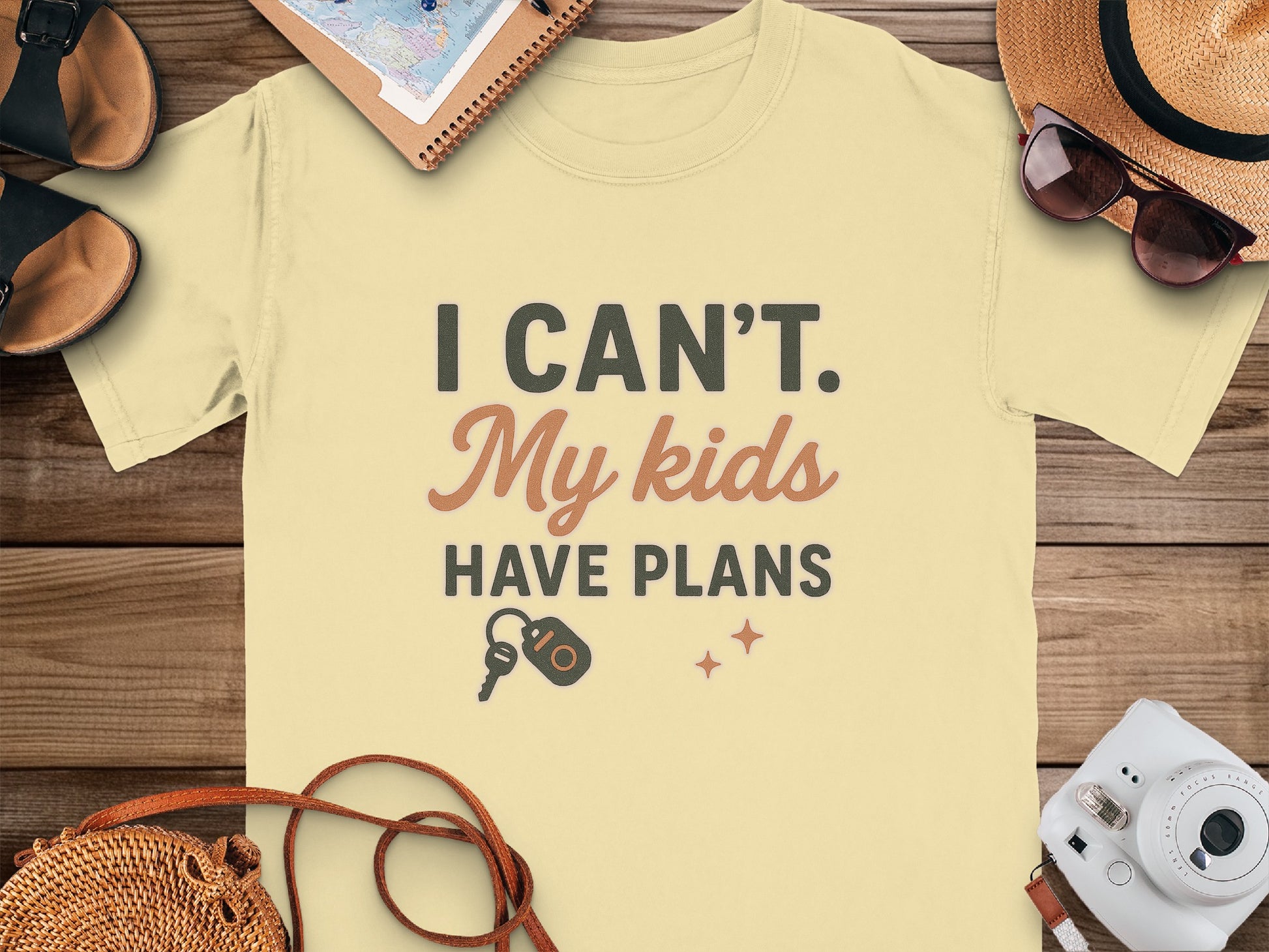 Butter- I Can't My Kids Have Plans Graphic Tee Shirt
