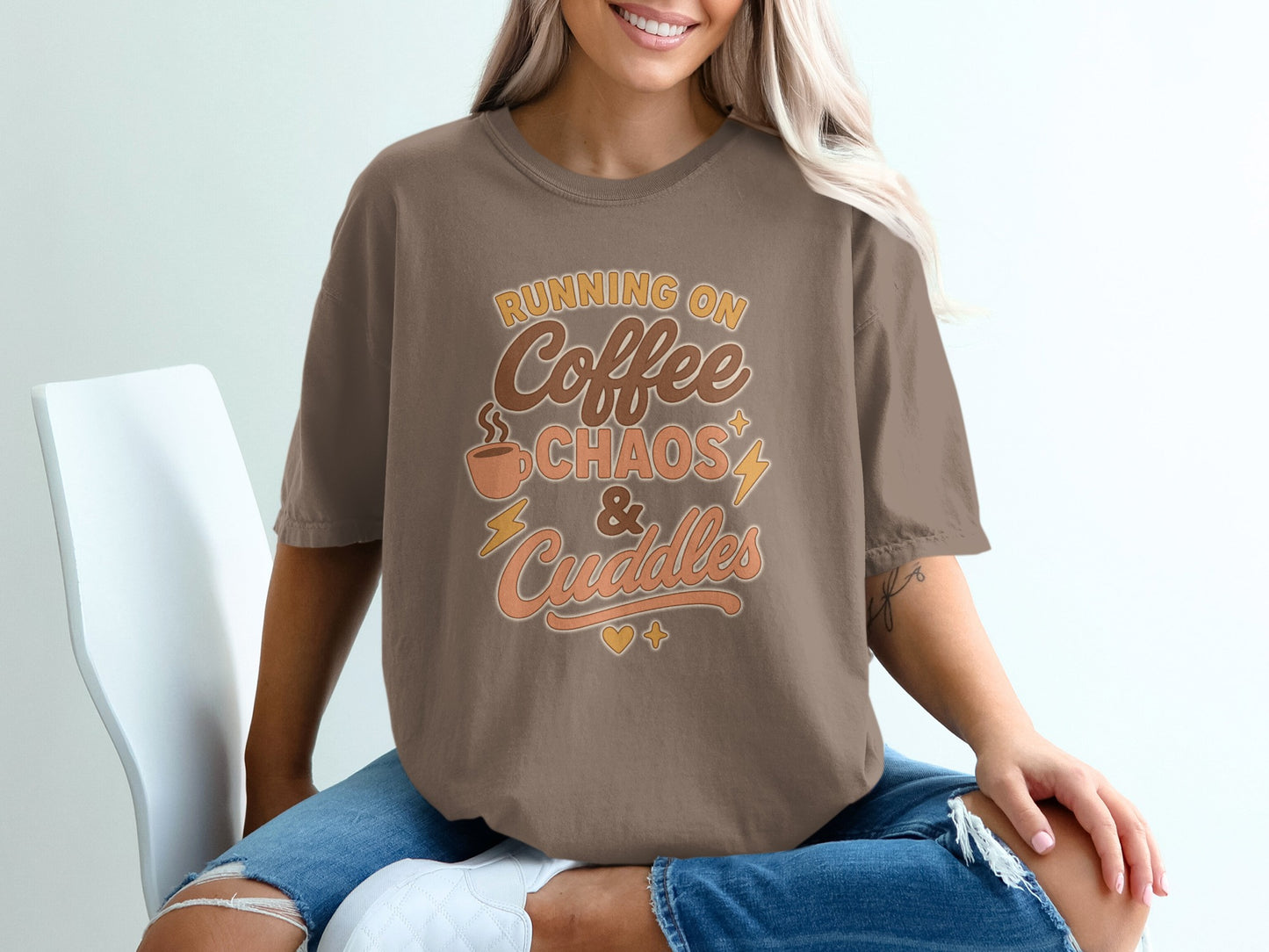 Espresso- Running On Coffee Chaos And Cuddles T-Shirt