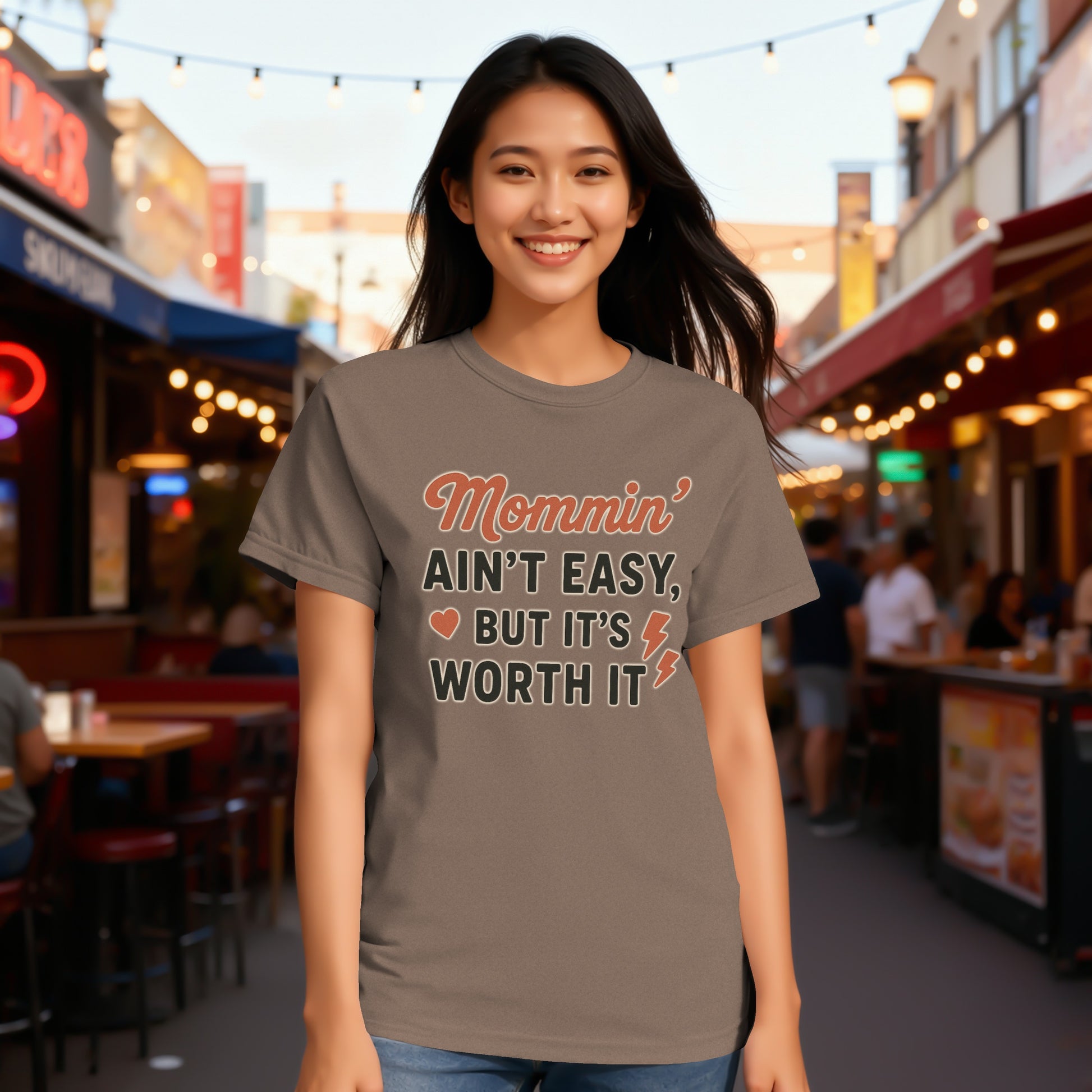 Espresso- Mommin' Ain't Easy But It's Worth It T-shirt