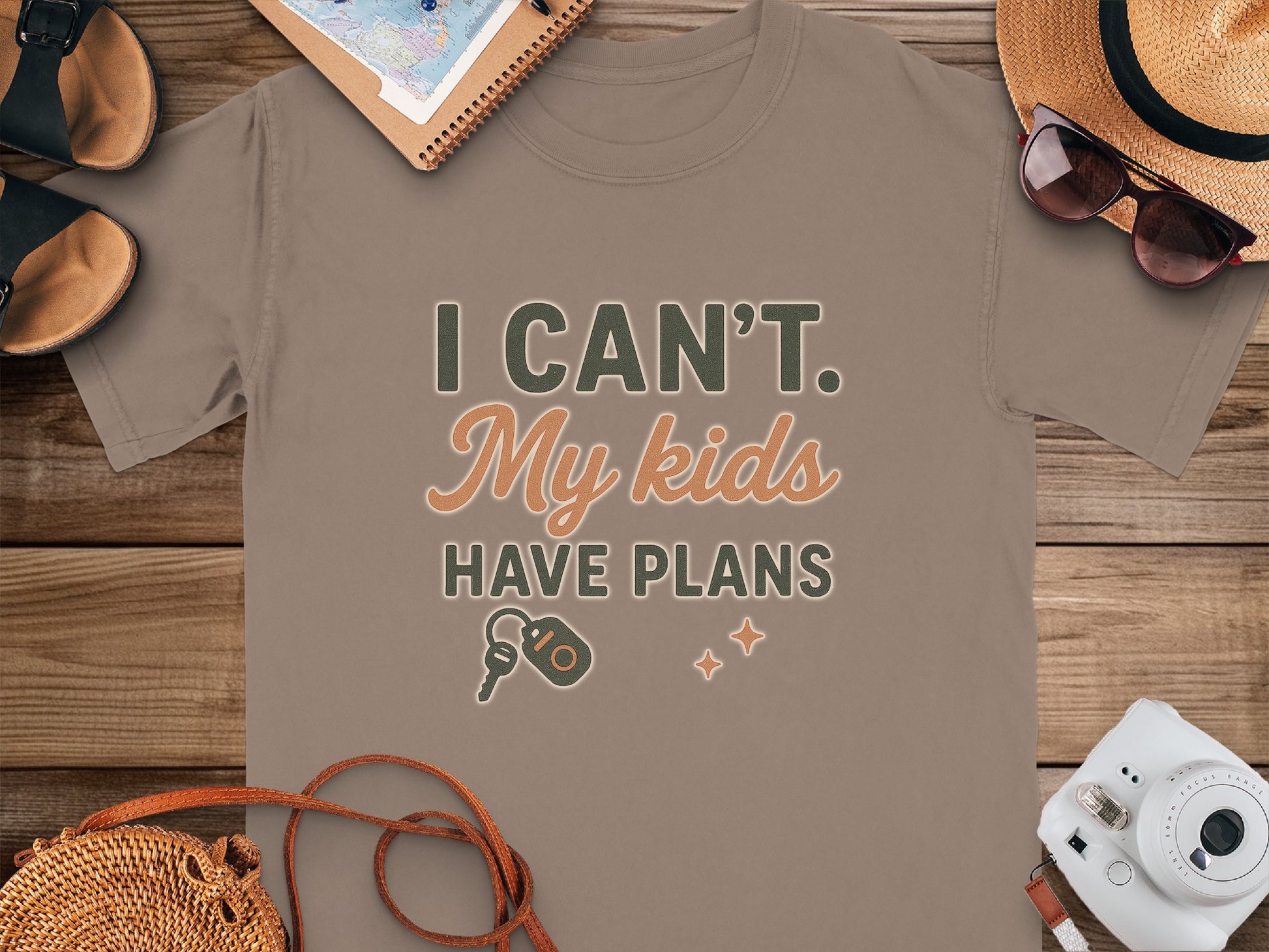 Espresso- I Can't My Kids Have Plans Graphic T-shirt