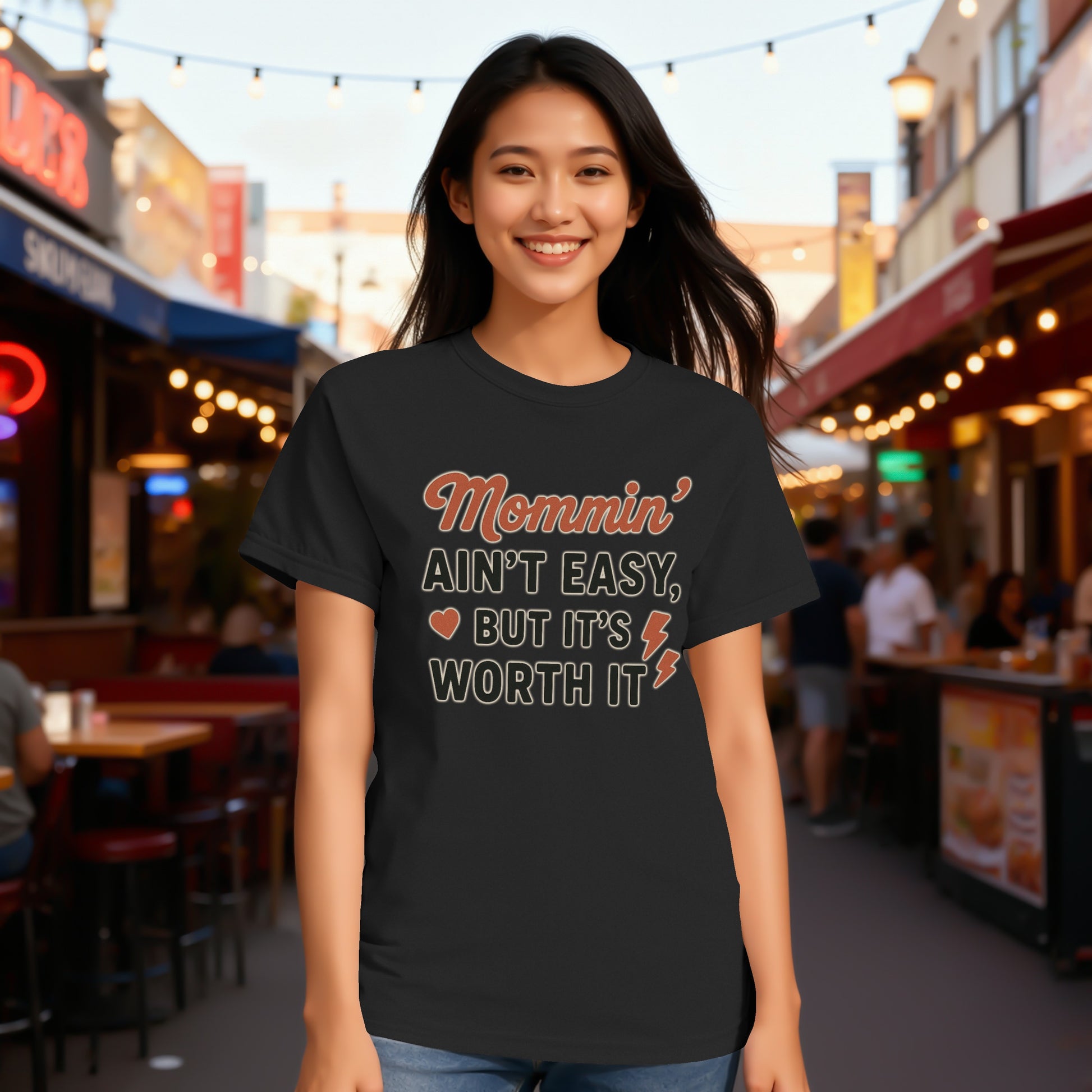 Black- Mommin' Ain't Easy But It's Worth It product