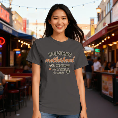 Graphite- Surviving Motherhood One Meltdown at a Time T-shirt