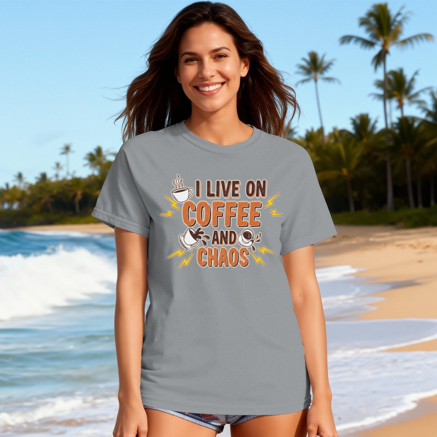 Granite- I Live on Coffee and Chaos T-Shirt