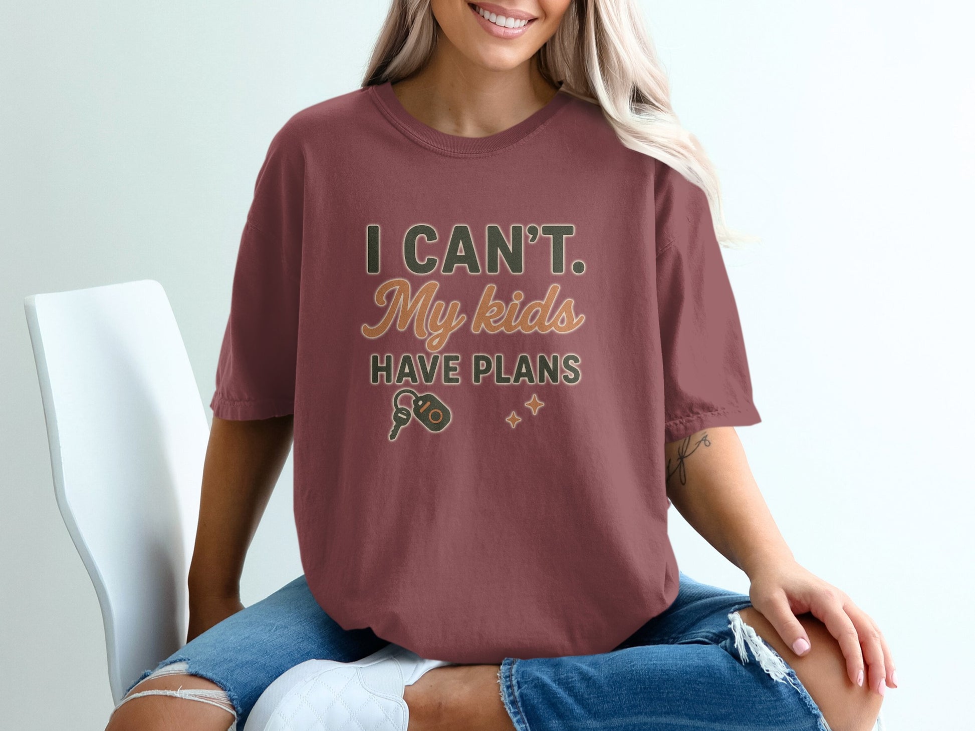 Chili- I Can't My Kids Have Plans Printed Shirt