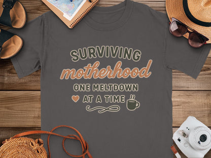 Graphite- Surviving Motherhood One Meltdown At A Time T-shirt