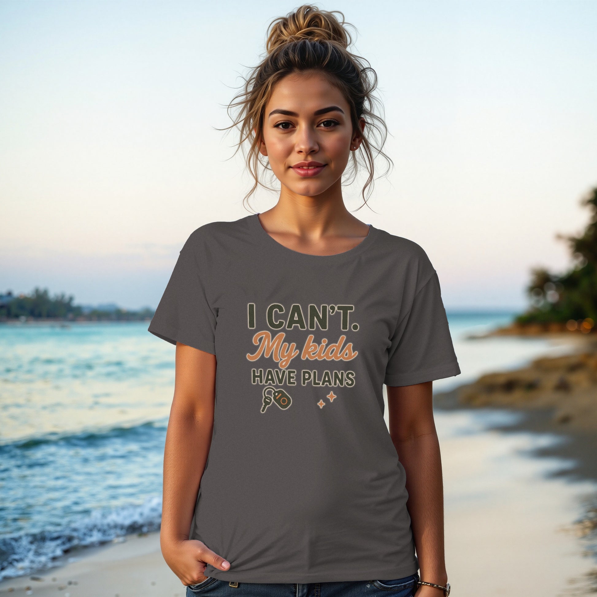 Graphite- I Can't My Kids Have Plans Quote T-shirt