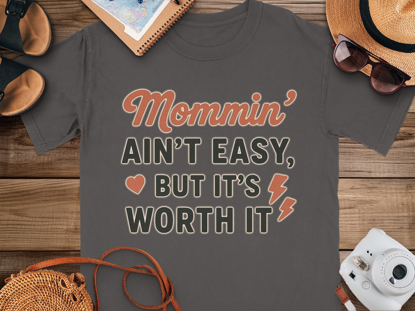 Graphite- Mommin' Ain't Easy But It's Worth It T-Shirt