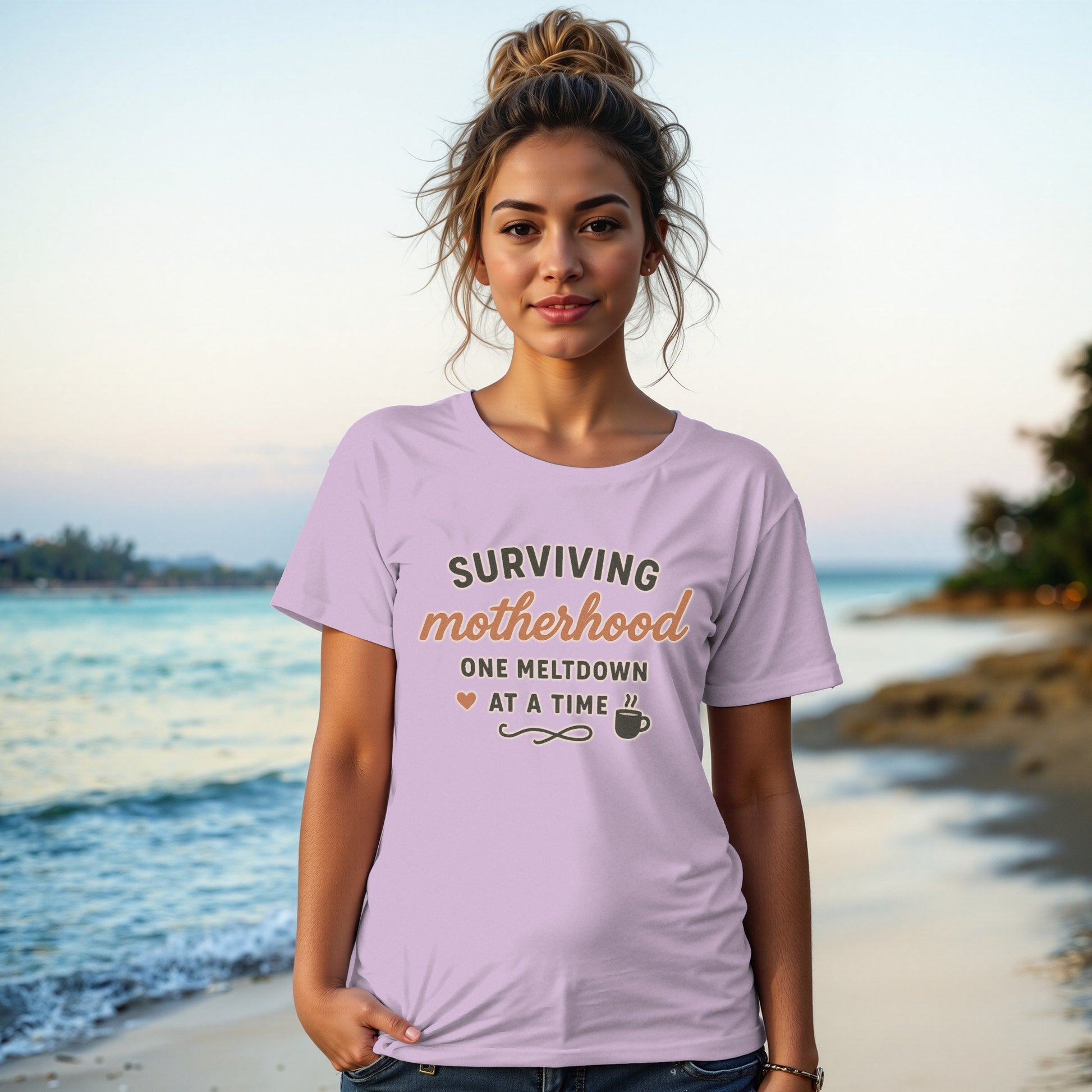 Orchid- Surviving Motherhood One Meltdown at a Time T-Shirt