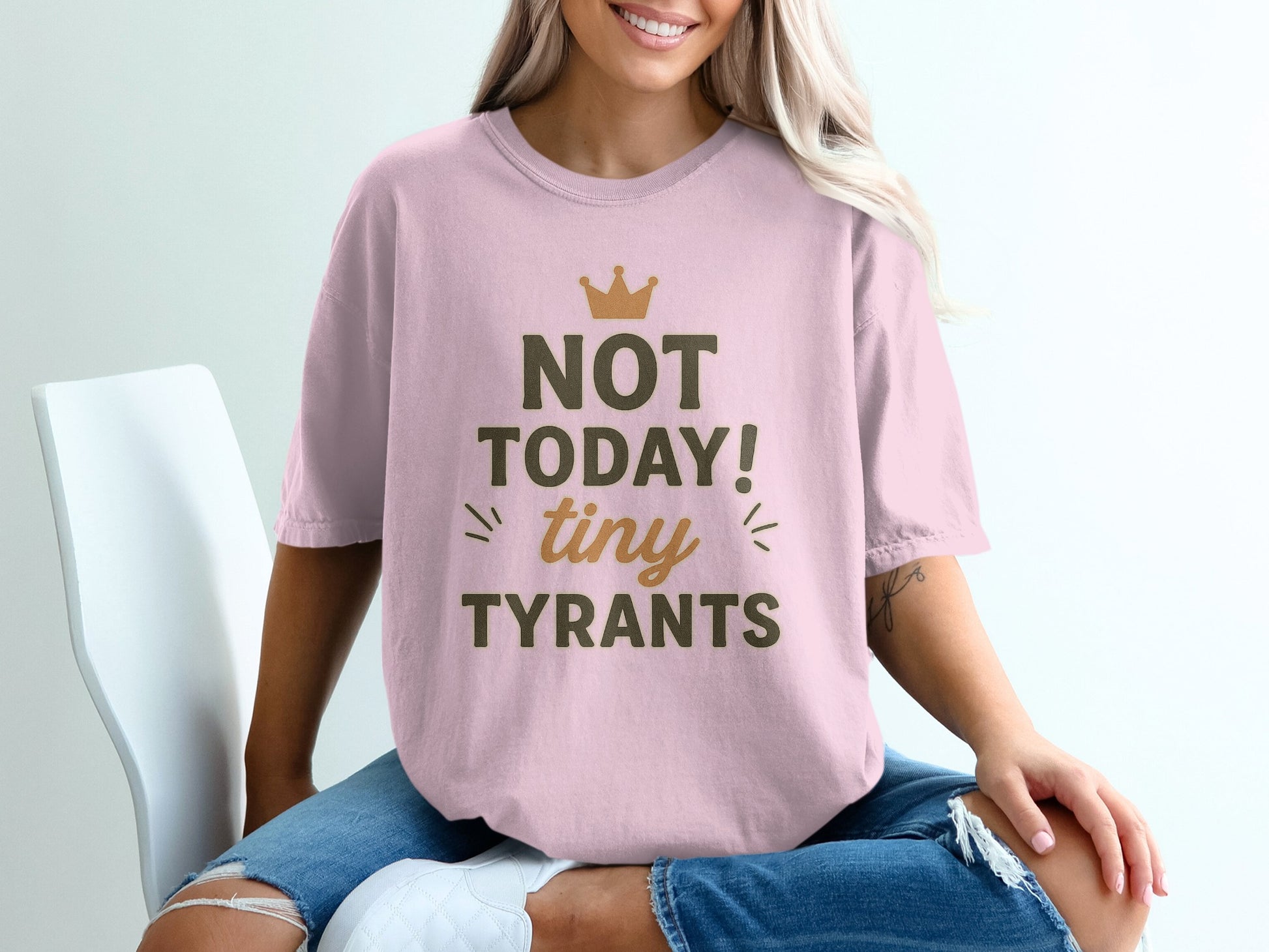 Blossom- Not Today Tiny Tyrants Graphic Tee For Women