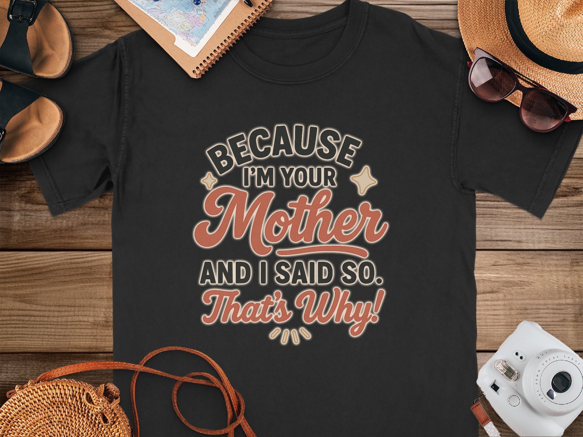 Black- Because I'm Your Mother And I Said So Tshirt