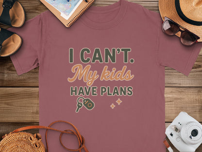 Chili- I Can't My Kids Have Plans Funny Graphic T-shirt