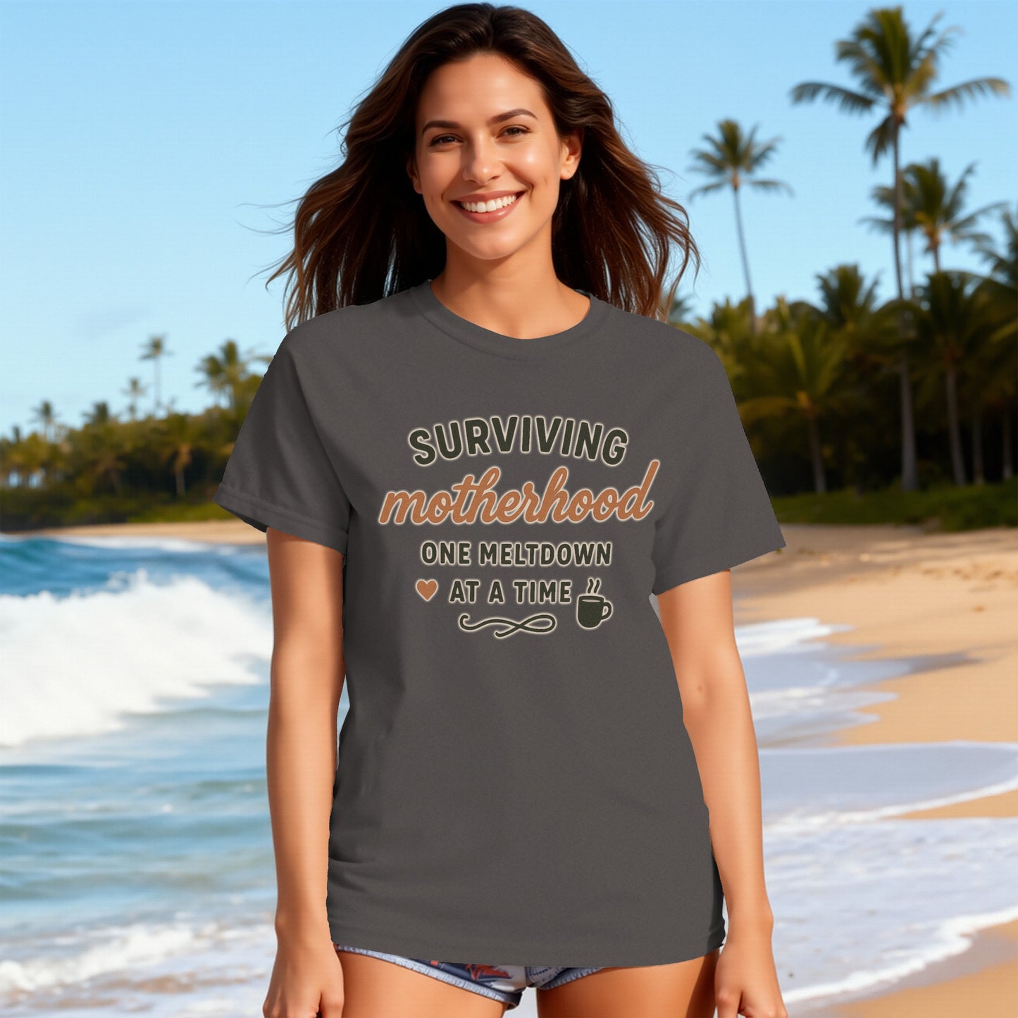 Graphite- Surviving Motherhood One Meltdown at a Time T-shirt