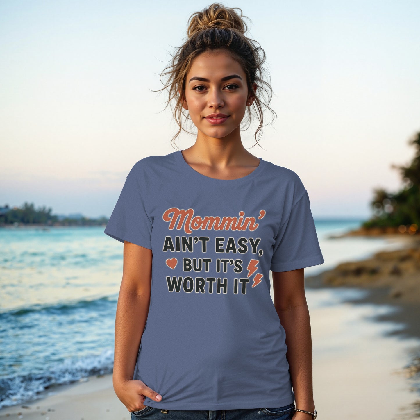China Blue- Mommin' Ain't Easy But It's Worth It shirt
