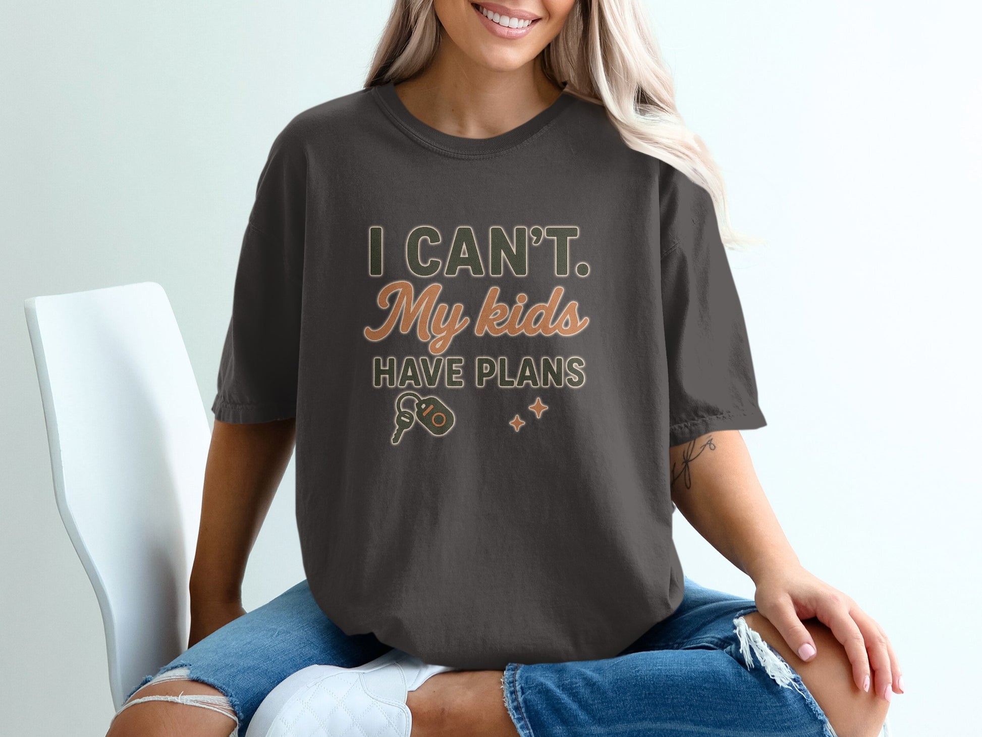 Graphite- I Can't My Kids Have Plans Fun Graphic Tee