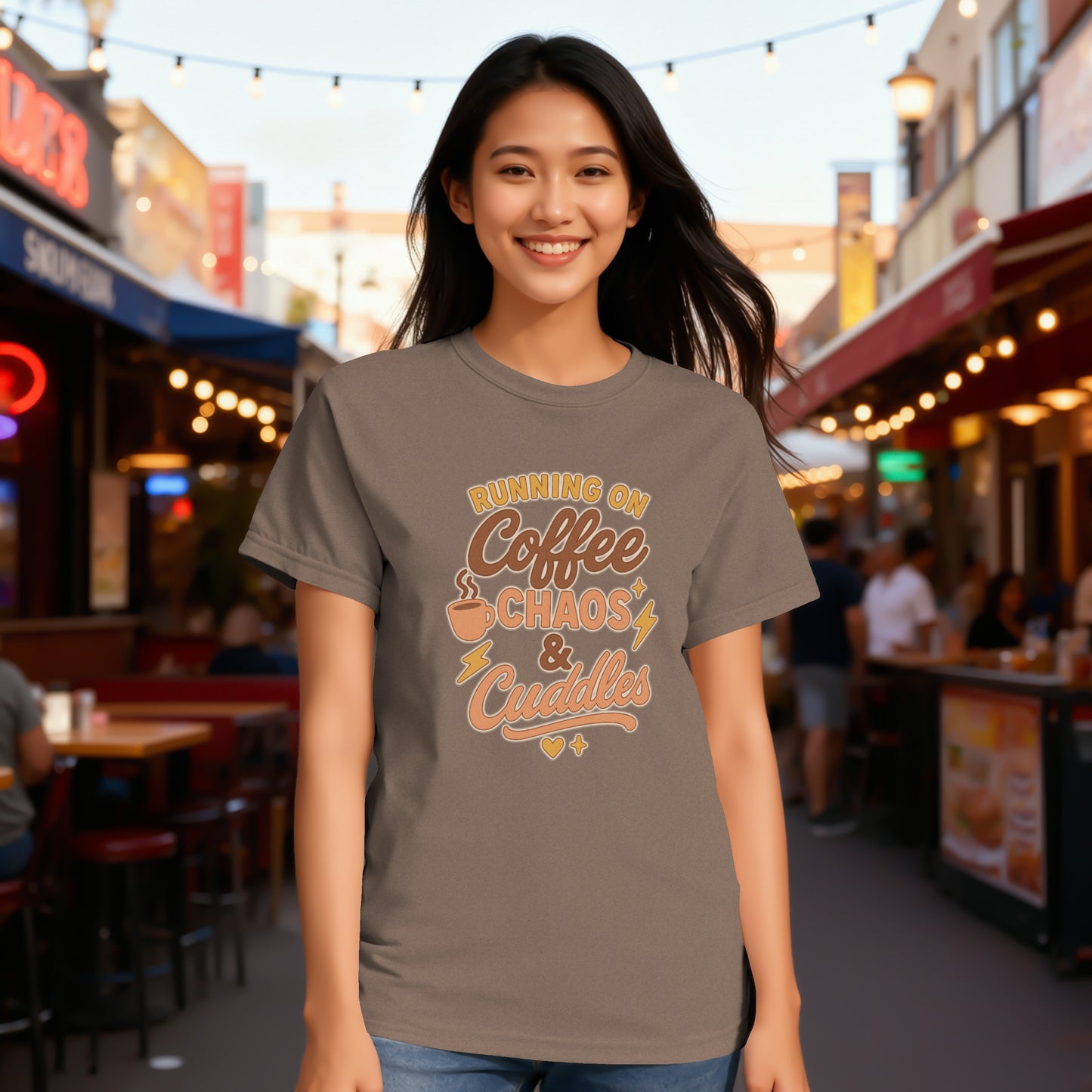 Espresso- Running on Coffee Chaos and Cuddles T-shirt
