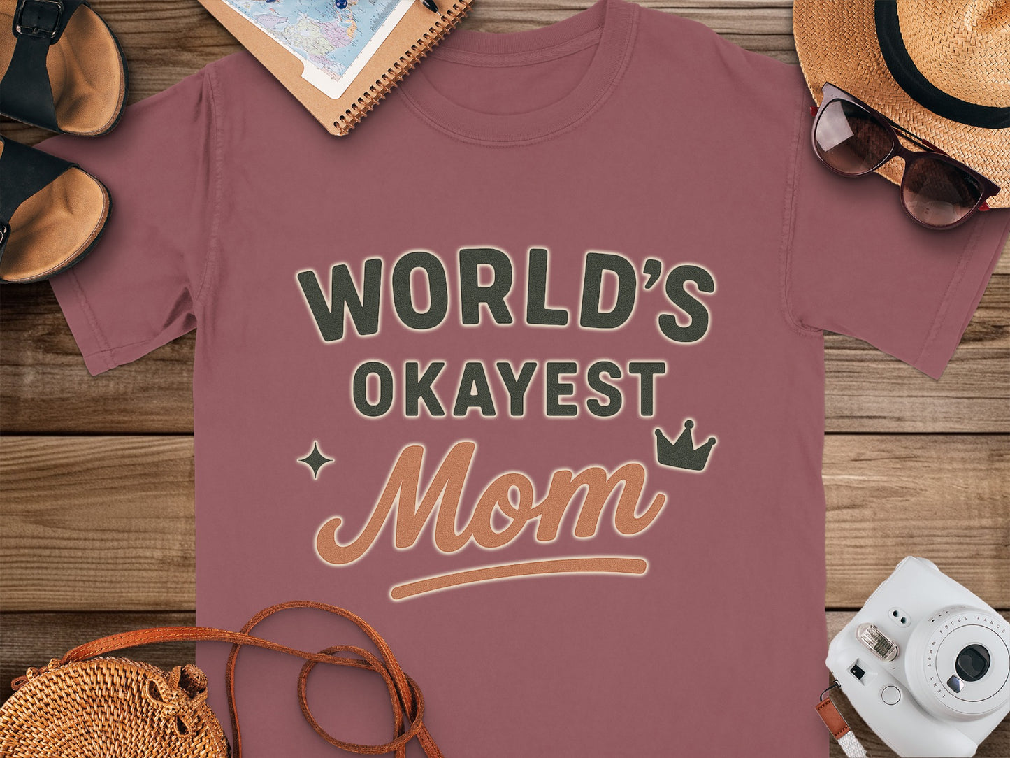 Chili- World's Okayest Mom Graphic T-Shirt